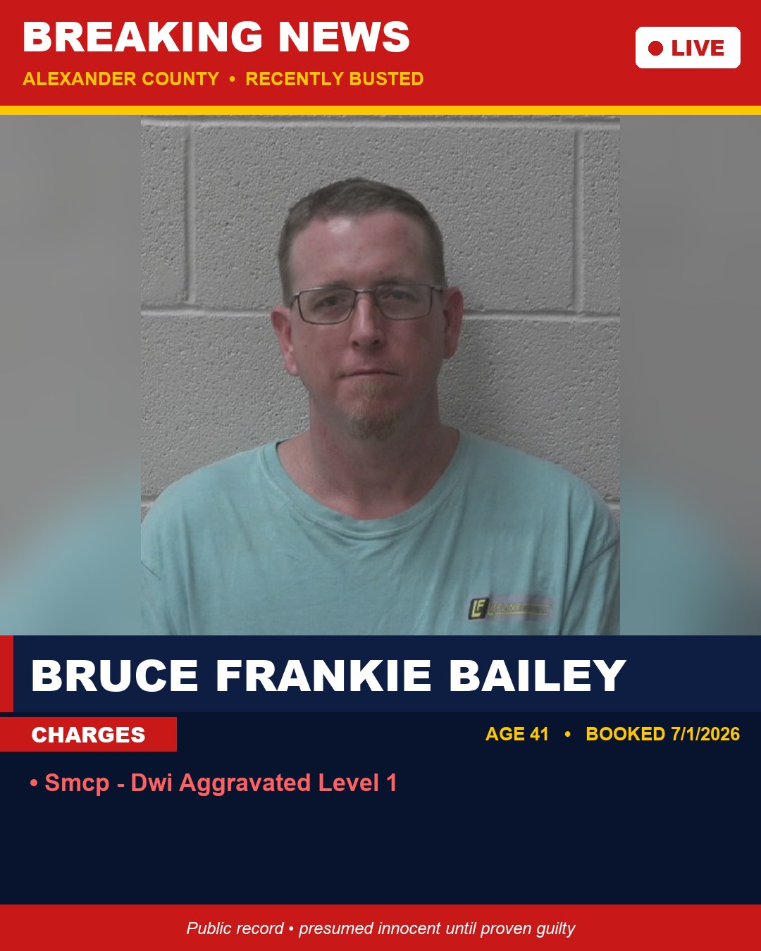BRUCE FRANKIE BAILEY booking photo