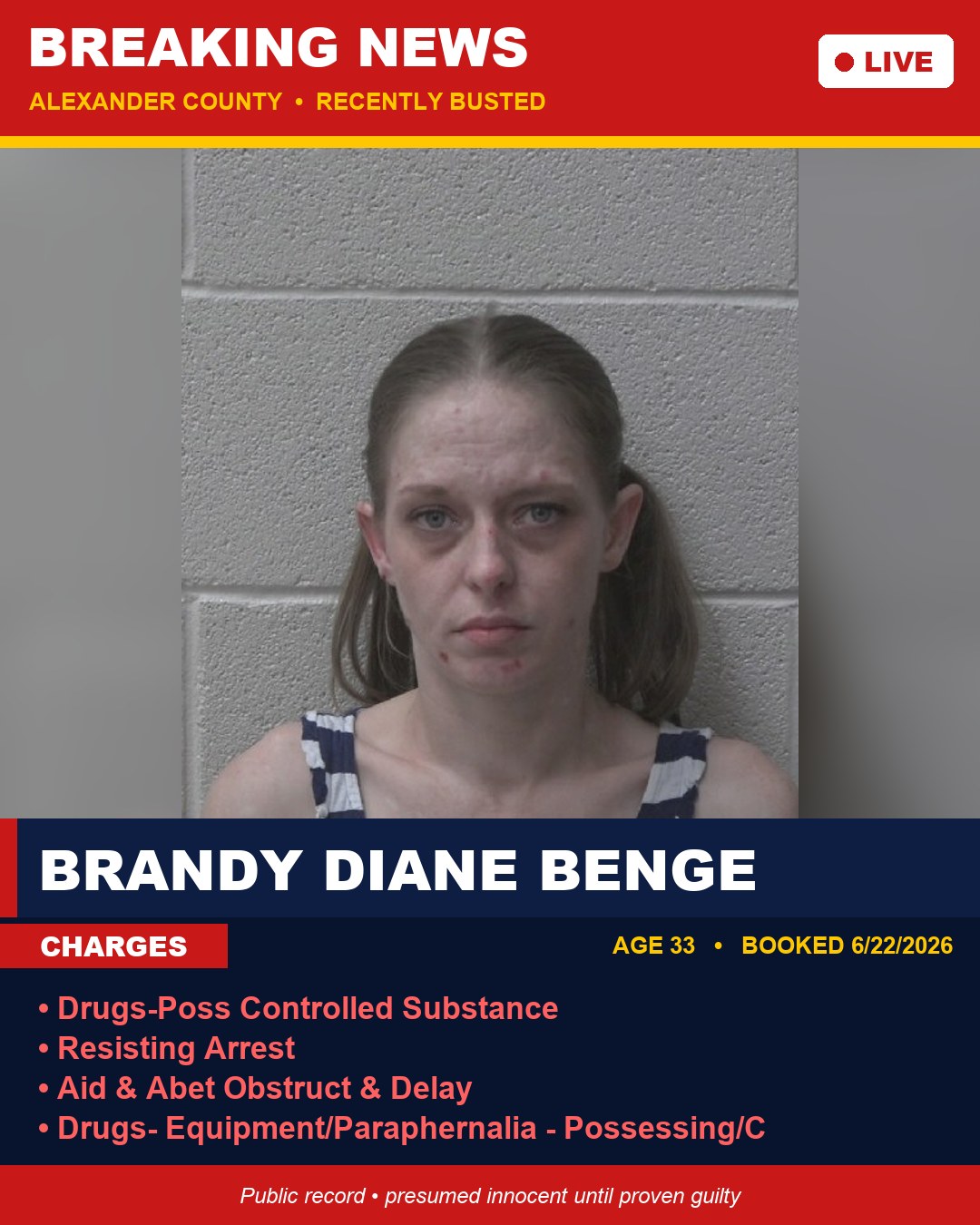 BRANDY DIANE BENGE booking photo