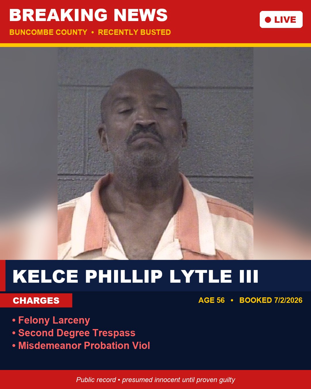 KELCE PHILLIP LYTLE III booking photo