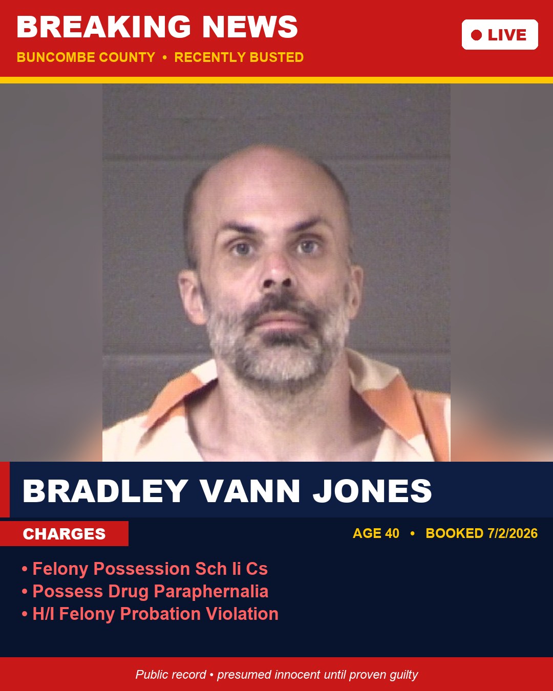 BRADLEY VANN JONES booking photo