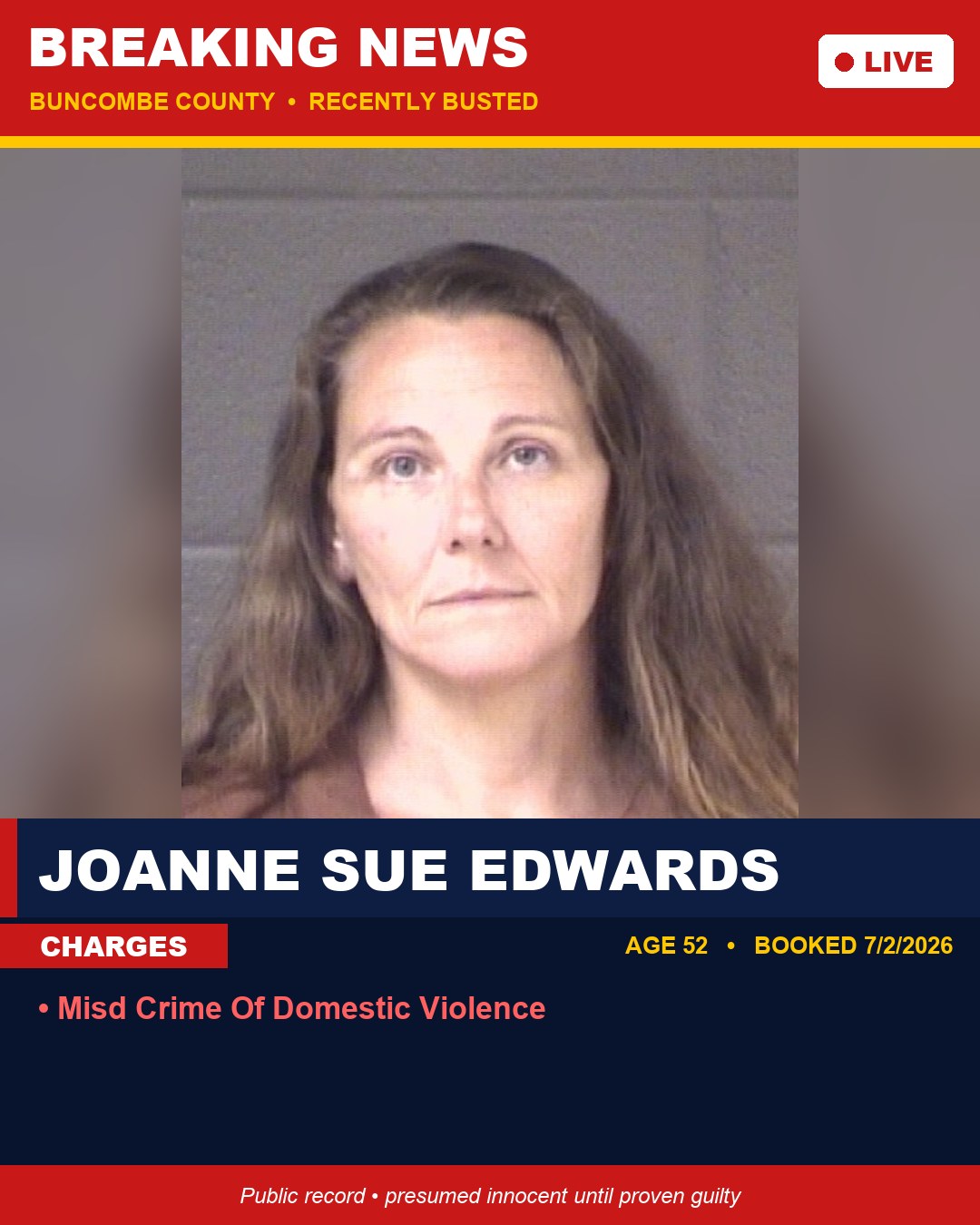 JOANNE SUE EDWARDS booking photo