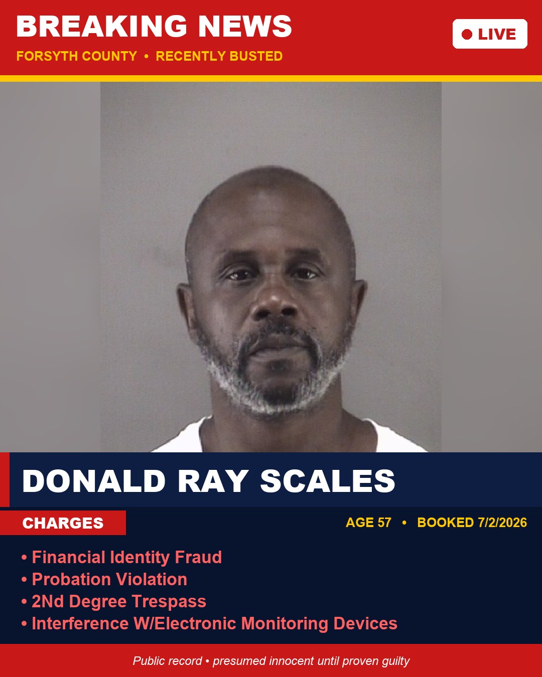 DONALD RAY SCALES booking photo