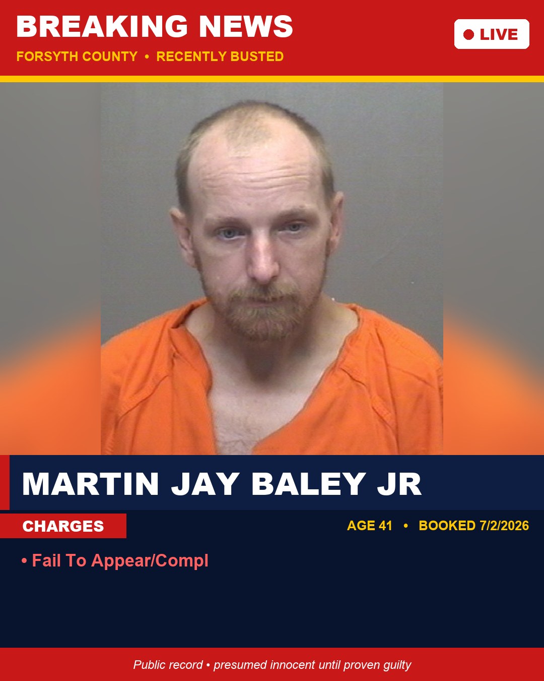 MARTIN JAY BALEY JR booking photo