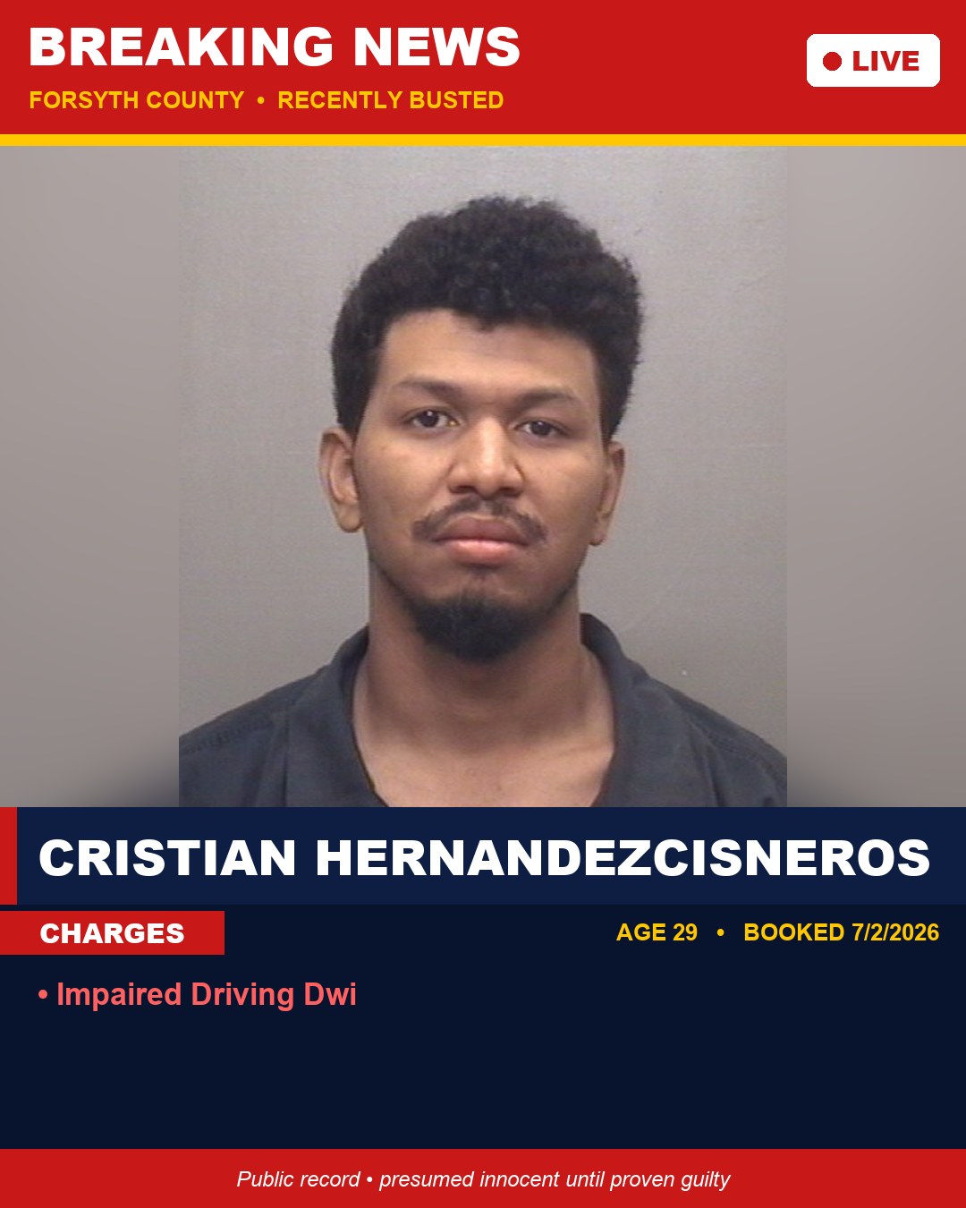 CRISTIAN HERNANDEZCISNEROS booking photo