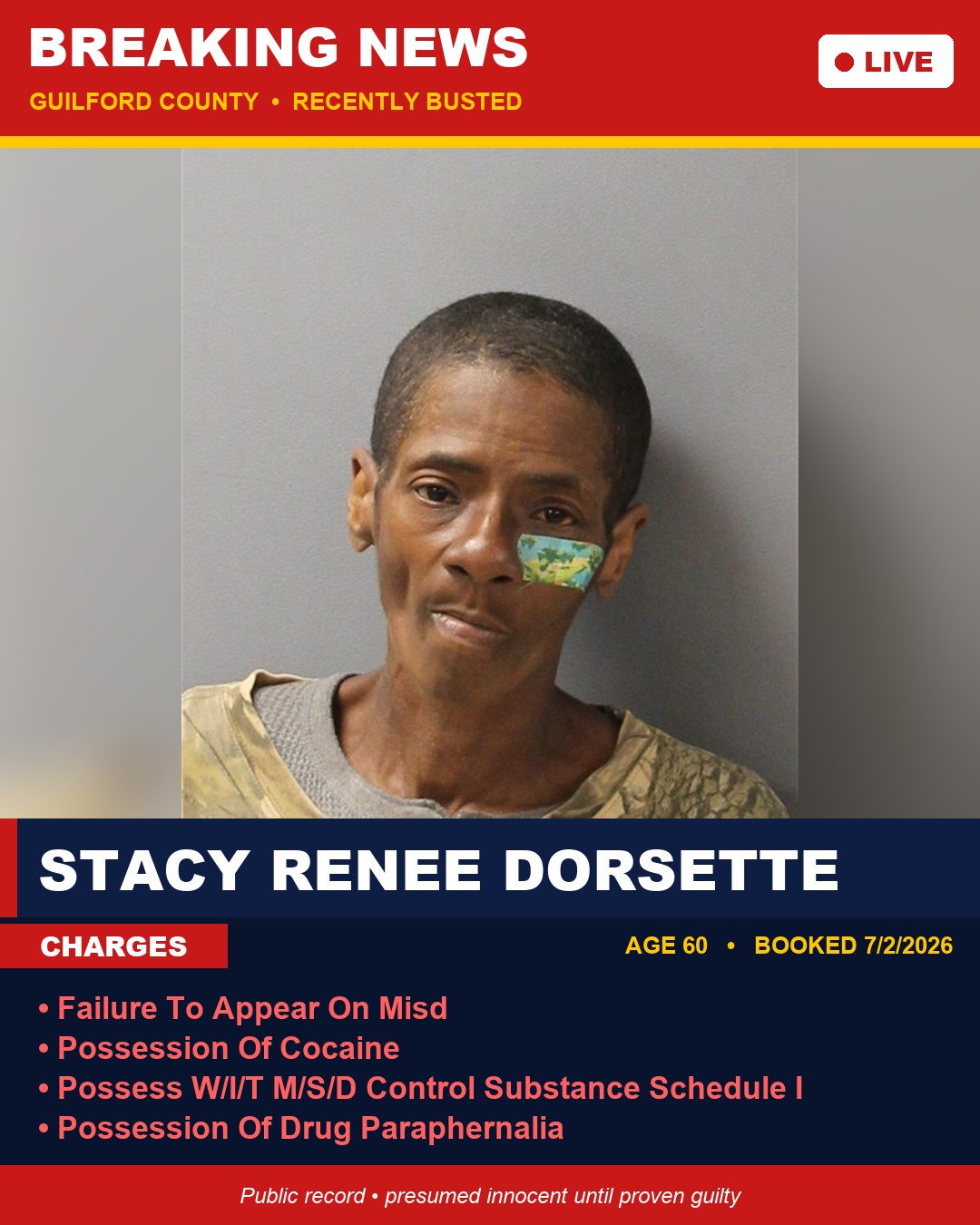 STACY RENEE DORSETTE booking photo