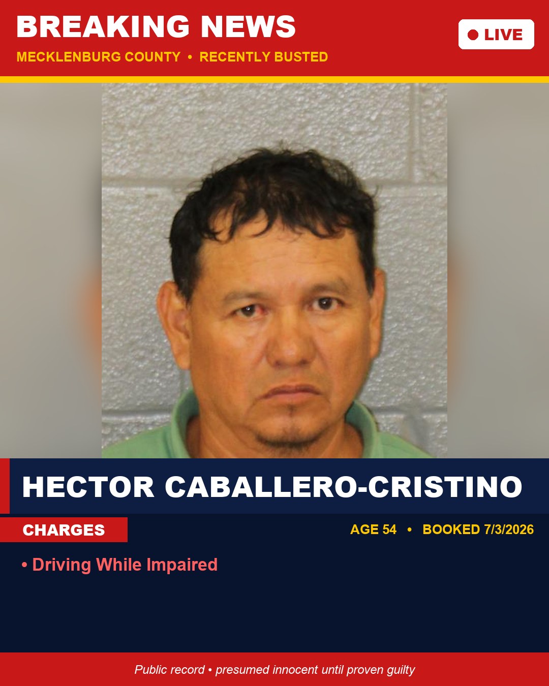 HECTOR CABALLERO-CRISTINO booking photo