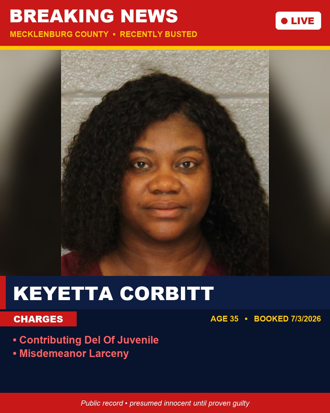 KEYETTA CORBITT booking photo