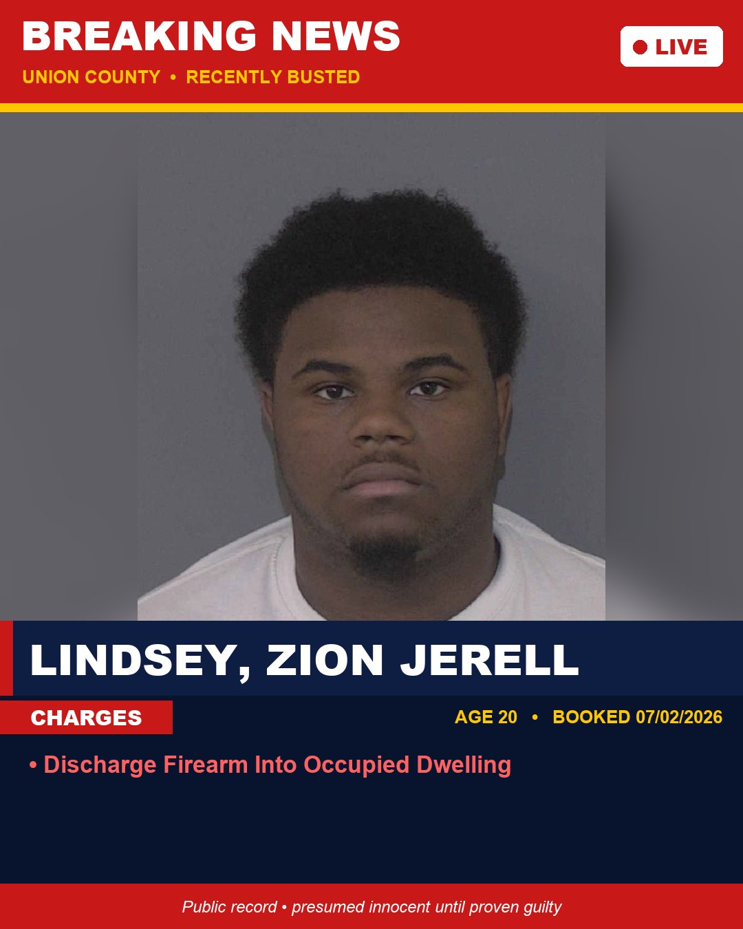 LINDSEY, ZION JERELL booking photo