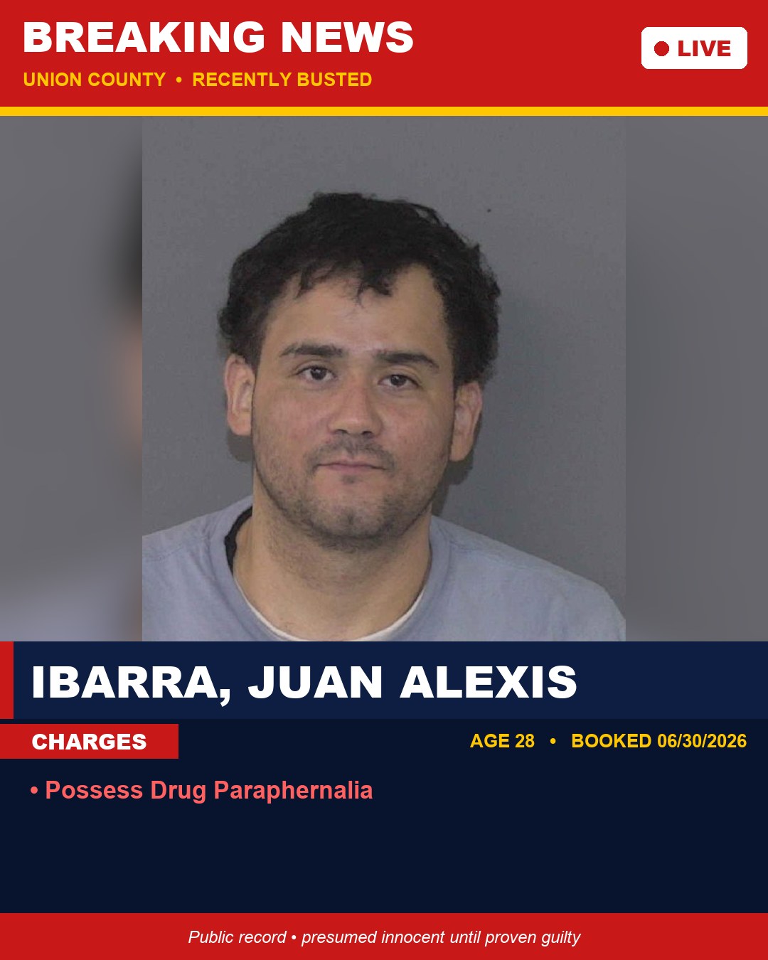 IBARRA, JUAN ALEXIS booking photo